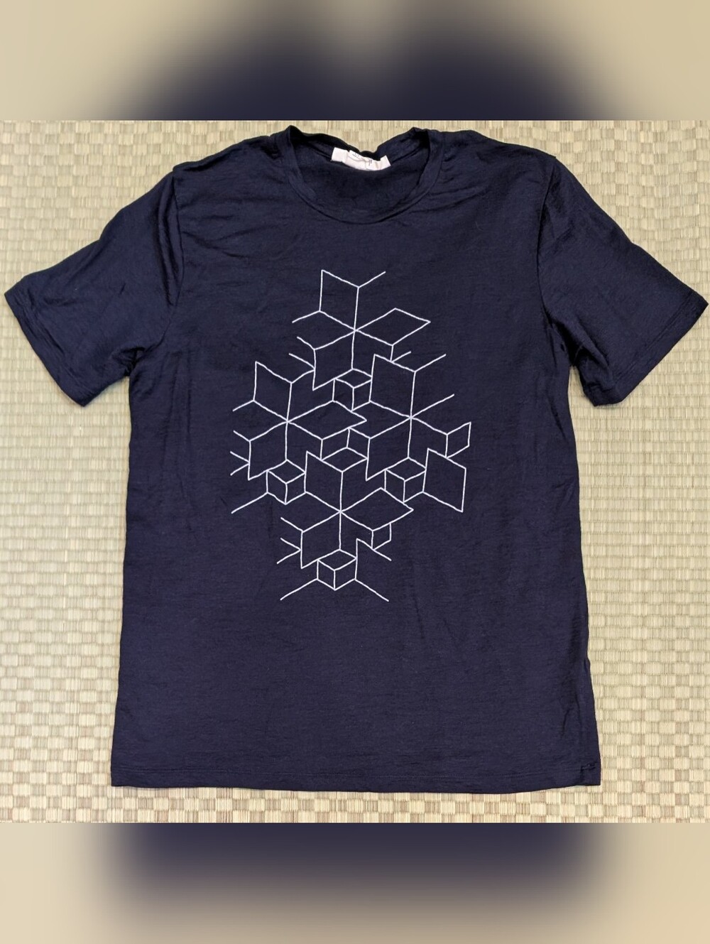 Icebreaker Tech Lite II SS Snowflake 100% Merino Wool Shirt Men's Size Small